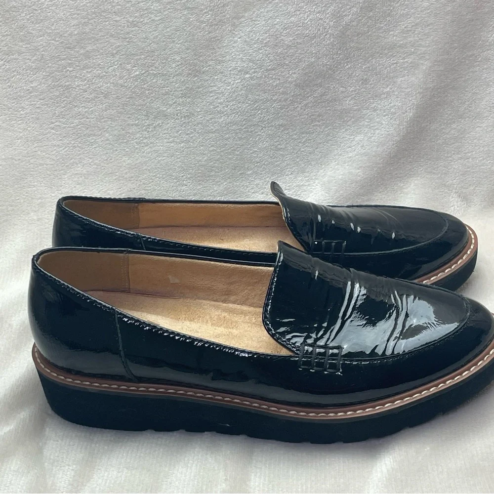 Naturalizer Andie Black Patent Leather Slip On‎ Comfort Loafer Woman’s 7M